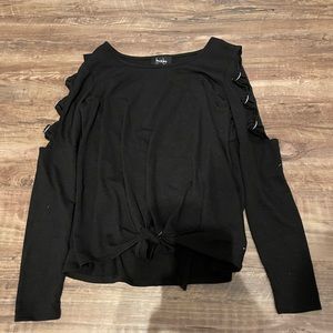 Women’s Black Long Sleeve with cutouts from By & By size: S
